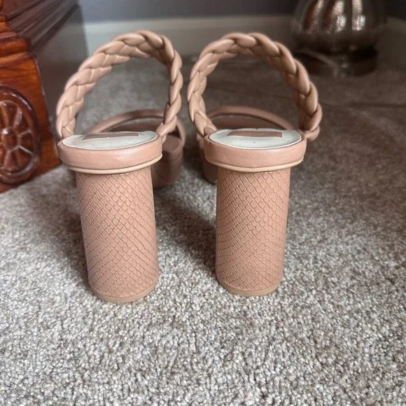 Dolce Vita Tan Braided Women's Heels - Picture 4 of 5